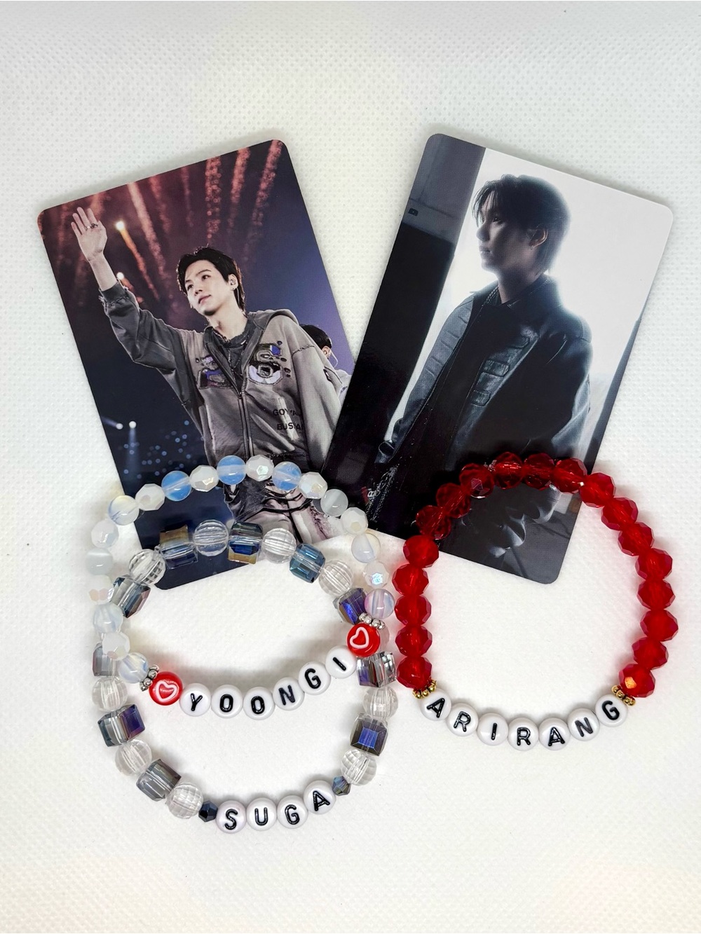(5pcs) BTS SUGA YOONGI BIAS BUNDLE Photocard Bracelet ARIRANG 2026